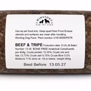 Winston's Beef and Tripe Mince 454g
